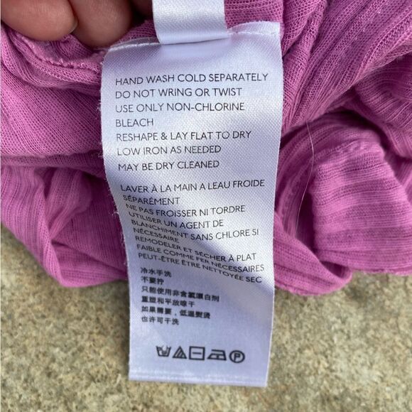 We the Free/Free People Purple/Pink Sadie V Neck Dolman Tee. Size Medium. EUC! - Picture 10 of 11